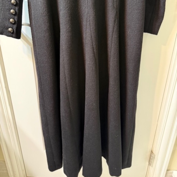 Peruvian Connection Black Alpaca Maxi Winter Dress Coat Size 2 - Picture 6 of 9